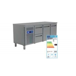 https://www.techni-contact.ovh/ressources/images/produits/merchandising/ensemble-table-frigorifique-8428271-1.jpg - Avec glissières - 4 pieds en inox réglables