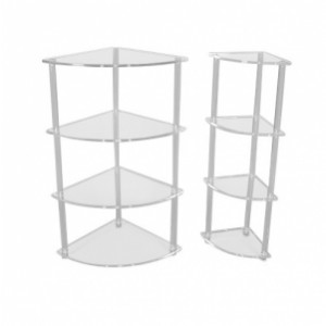 https://www.techni-contact.ovh/ressources/images/produits/merchandising/etagere-d-angle-2258427-1.jpg - Hauteur : 93 cm - 1/4 de cercle de 25 ou 40 cm - espaces entre les étages: 28 cm
