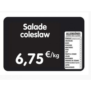 https://www.techni-contact.ovh/ressources/images/produits/merchandising/etiquette-pour-tous-commerces-allergenes-7609738-1.jpg - Dimensions : 8x6 - 10,5x7 ou 12x8 cm - PVC - Pique inox