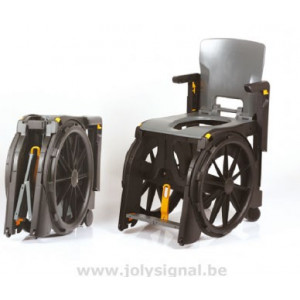 https://www.techni-contact.ovh/ressources/images/produits/merchandising/fauteuil-roulant-pliable-de-douche-et-toilettes-91711719-1.jpg - Fauteuil à assise confortable et accoudoirs escamotables