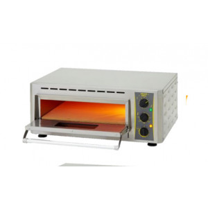 https://www.techni-contact.ovh/ressources/images/produits/merchandising/four-a-pizza-infrarouges-15679852-1.jpg - Diam pizza : 41 cm - Production/h : 20/h Température: 0 à 350°C