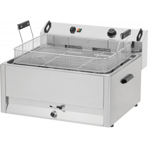 https://www.techni-contact.ovh/ressources/images/produits/merchandising/friteuse-a-beignets-electrique-30-l-3164846-1.jpg - Capacité : 30 L- Puissance : 15 000 W- Dim ( L x P x H ) : 670 x 650 x 370 mm