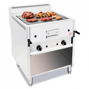https://www.techni-contact.ovh/ressources/images/produits/merchandising/grill-a-pierre-de-lave-professionnel-51171611-1.jpg - Débit calorifique : 17.5 - 26 Kw-Dim ( L x P x H ) :1200 x 700 x 850 mm