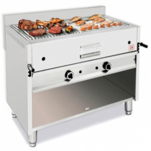 https://www.techni-contact.ovh/ressources/images/produits/merchandising/grill-a-pierre-de-lave-professionnel-avec-meuble-ouvert-22924558-1.jpg - Débit calorifique : 13 17.5- 26 Kw
- Dim ( L x P x H) : :1200 x 700 x 850 mm