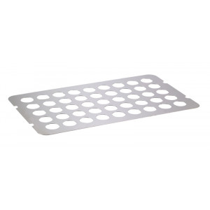 https://www.techni-contact.ovh/ressources/images/produits/merchandising/grille-perforee-pour-45-verrines-4848625-1.jpg - Pour 45 verrines - Diamètre par alvéole: 0,37 cm