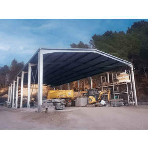 https://www.techni-contact.ovh/ressources/images/produits/merchandising/hangar-metallique-en-kit-620m-64297722-1.jpg - Renforcez votre capacité de Stockage avec notre hangar en kit ouvert facile à monter, offrant 620m² de surface de stockage et une largeur de 20m