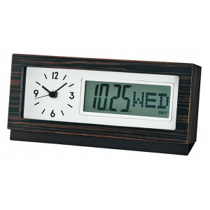https://www.techni-contact.ovh/ressources/images/produits/merchandising/horloge-calendrier-10650692-1.jpg - Dimensions (PxlxL): 6.6x25x11.8 cm - Calendrier LCD