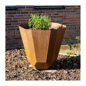 https://www.techni-contact.ovh/ressources/images/produits/merchandising/jardiniere-acier-corten-34933722-1.jpg - Dimensions (Dia x H) : 60 à 120 x 50 à 120 cm