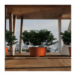 https://www.techni-contact.ovh/ressources/images/produits/merchandising/jardiniere-conique-avec-pieds-en-acier-corten-31429292-1.jpg - Dimensions (Dia x H) : 1000 à 2000 x 800 mm