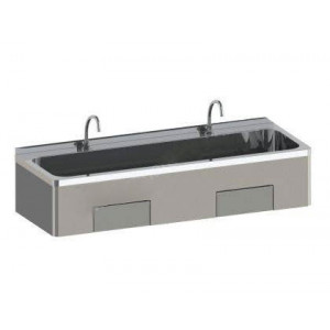 https://www.techni-contact.ovh/ressources/images/produits/merchandising/lave-mains-collectif-a-commande-femorale-1194956-1.jpg - Matière : Inox AISI 304L - Clapet anti-retour - Dim ( L x l x H ) : 1200 x 425 x 255 mm