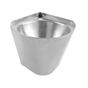 https://www.techni-contact.ovh/ressources/images/produits/merchandising/lave-mains-d-angle-rond-sans-robinet-14377394-1.jpg - Acier inoxydable AISI 304 - Finition: Satiné ou Brillant - Attaché au mur