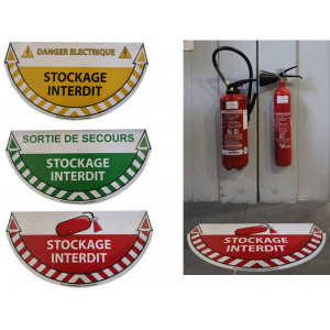 https://www.techni-contact.ovh/ressources/images/produits/merchandising/marquage-au-sol-autocollant-de-securite-740834-1.jpg - Trois applications : Extincteur - Sortie de secours - Danger electrique