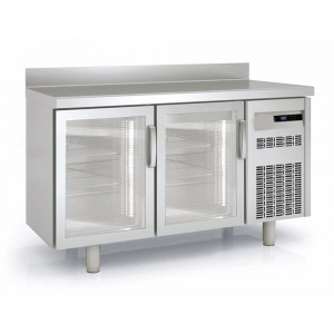 https://www.techni-contact.ovh/ressources/images/produits/merchandising/meuble-frigorifique-vitre-a-pieds-reglables-7361175-1.jpg - Inox - -2°/ 8°C - 2 à 5 portes vitrées