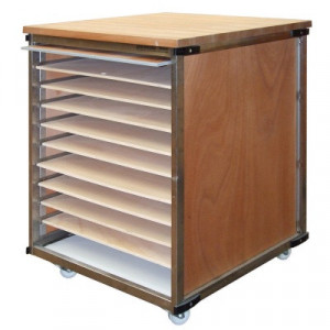 https://www.techni-contact.ovh/ressources/images/produits/merchandising/meuble-parisien-pour-boulangerie-15395560-1.jpg - 8, 10 ou 20 étages - Avec grilles et couche - Structure inox - Habillage bois - sur roulettes