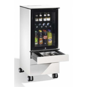https://www.techni-contact.ovh/ressources/images/produits/merchandising/meuble-refrigerateur-mobile-52451517-1.jpg - Capacité : 62 L - Hauteur : 1157 mm - 4 maxi-roulettes