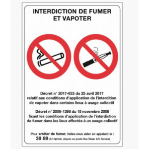 https://www.techni-contact.ovh/ressources/images/produits/merchandising/panneau-d-affichage-interdiction-de-fumer-et-vapoter-16153474-1.jpg - 15 x 21 ou 21 x 30 cm