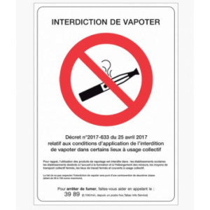 https://www.techni-contact.ovh/ressources/images/produits/merchandising/panneau-d-affichage-interdiction-de-vapoter-15065968-1.jpg - Dimensions : 15 x 21 cm - 21 x 30 cm