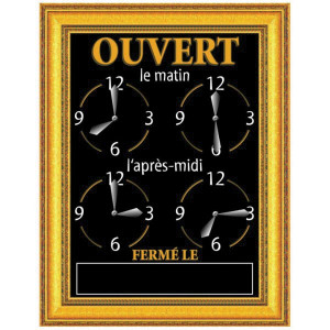 https://www.techni-contact.ovh/ressources/images/produits/merchandising/panneau-horaire-2961741-1.jpg - Dimensions : 15x20 cm - PVC - fil nylon