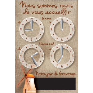 https://www.techni-contact.ovh/ressources/images/produits/merchandising/panneau-horaire-pour-boulangerie-patisserie-4381928-1.jpg - Vendu à l'unité - 15 x 22 cm -