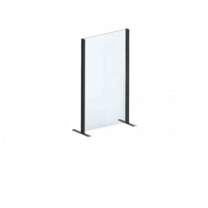 https://www.techni-contact.ovh/ressources/images/produits/merchandising/paravent-mobile-en-verre-total-vision-74342274-1.jpg - Largeur : 100 à 200 cm - Hauteur : 150 cm - Gris fer forgé ou Blanc