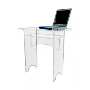https://www.techni-contact.ovh/ressources/images/produits/merchandising/petit-bureau-d-ordinateur-7322566-1.jpg - Plexiglas épaisseur 1 cm - Plateau de 75 x 40 cm - Hauteur 73 cm
