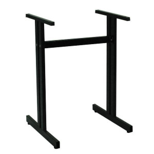 https://www.techni-contact.ovh/ressources/images/produits/merchandising/pied-de-table-avec-barre-de-renfort-en-acier-24158427-1.jpg - Hauteur : 70 cm - Longueur plateau : de 55 à 70 cm - Acier noir