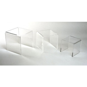 https://www.techni-contact.ovh/ressources/images/produits/merchandising/plot-gigogne-2104659-1.jpg - Plexiglas cristal - Hauteur : 10/12/14 ou 18/24 et 30 cm