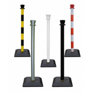 https://www.techni-contact.ovh/ressources/images/produits/merchandising/poteau-de-balisage-en-pvc-3354965-1.jpg - Diamètre : 50 mm - Hauteur : 950 mm - Disponible en plusieurs coloris