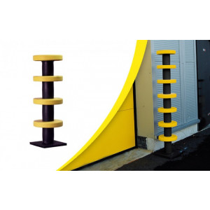 https://www.techni-contact.ovh/ressources/images/produits/merchandising/poteau-de-protection-amortissant-13382261-1.jpg - Matière : SEBS - Hauteur : de 800 à 2000 mm - Encombrement : 260 mm