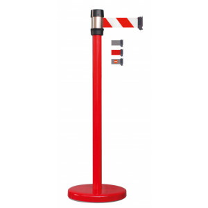 https://www.techni-contact.ovh/ressources/images/produits/merchandising/poteau-rouge-balisage-a-sangle-2-10-m-13069669-1.jpg - Diamètre : 50mm - Hauteur : 980mm - 4 coloris disponibles pour la sangle