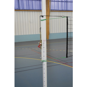 Poteaux de volley ball pour compétition ronds en aluminium plastifié - Tube  Ø 90 mm - Compétition classes A et B