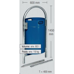 https://www.techni-contact.ovh/ressources/images/produits/merchandising/poubelle-a-embetonner-12451824-1.jpg - Capacité : 60 L - Dimensions : 600 x 1450 mm - Finition :  Acier galvanisé