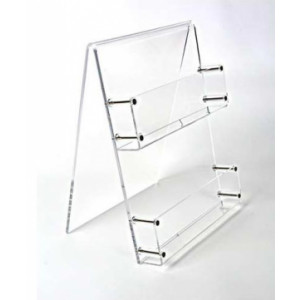 https://www.techni-contact.ovh/ressources/images/produits/merchandising/presentoir-plexi-cartes-postales-de-bureau-10754407-1.jpg - 2 étagesHauteur : 32 cm - Capacité : 4 cm par étage