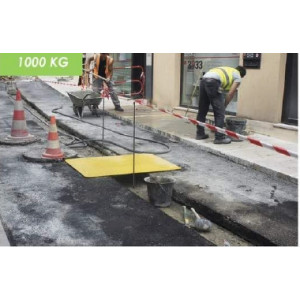 https://www.techni-contact.ovh/ressources/images/produits/merchandising/rampe-lourde-haute-resistance-9746670-1.jpg - Charge maxi : 1000 kg - Dimensions : 1400 x 800 x 50 mm - Couleur : Jaune
