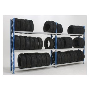 https://www.techni-contact.ovh/ressources/images/produits/merchandising/rayonnage-pneu-a-niveau-4533381-1.jpg - Profondeur 400 mm, hauteur 2000 mm, longueur 1800 à 2250 mm