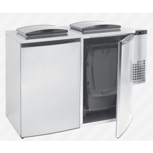 https://www.techni-contact.ovh/ressources/images/produits/merchandising/refroidisseur-de-dechets-2-portes-1584458-1.jpg - Capacité : 2 x 240 litres - Dimensions L x P x H : 1750 x 870 x 1290 mm