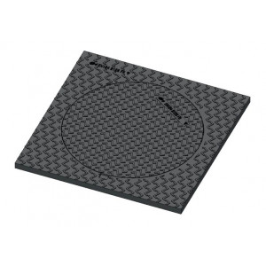 Regard en fonte pour trottoir B 125 carré - Ouverture Ø  120 à 810 mm