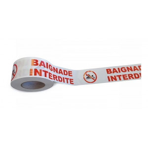 https://www.techni-contact.ovh/ressources/images/produits/merchandising/rubalise-baignade-interdite-22872132-1.jpg - Polyéthylène - Largeur : 75 mm - Longueur : 250 m - Message : Baignade interdite