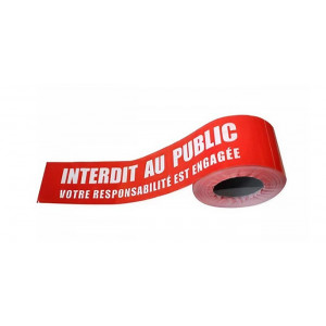 https://www.techni-contact.ovh/ressources/images/produits/merchandising/rubalise-interdit-au-public-31327857-1.jpg - Polyéthylène - Largeur : 75 mm - Longueur : 250 m - Message : Interdit au public
