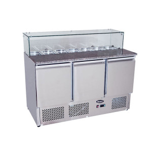 https://www.techni-contact.ovh/ressources/images/produits/merchandising/saladette-en-inox-a-toit-ouvrant-8369982-1.jpg - Température : De 2 / 8 °C - Capacité : 380 L