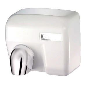 https://www.techni-contact.ovh/ressources/images/produits/merchandising/seche-mains-automatique-blanc-5258586-1.jpg - Temps de séchage : 20-25 secondes - Puissance : 2400 W - Matériau : Acier 2 mm