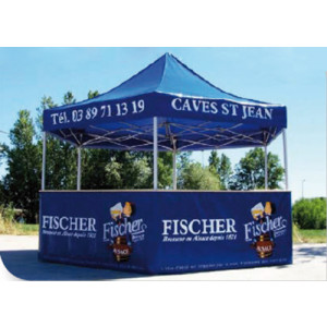 https://www.techni-contact.ovh/ressources/images/produits/merchandising/stand-de-degustation-993692-1.jpg - Surface au sol : 10 m² - Structure 100 % aluminium