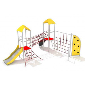 https://www.techni-contact.ovh/ressources/images/produits/merchandising/structure-pour-enfant-2-tours-avec-toit-44792568-1.jpg - Hauteur de chute : 195 cm - Dimensions (Lx l x H) : 578 x 430 x 286 cm