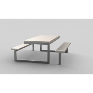 https://www.techni-contact.ovh/ressources/images/produits/merchandising/table-banc-pique-nique-en-beton-83722417-1.jpg - Longueur : 2000 mm – Assise : 450 mm – A poser ou à ancrer avec tiges métalliques