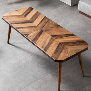https://www.techni-contact.ovh/ressources/images/produits/merchandising/table-basse-en-noyer-a-chevrons-23457119-1.jpg - Dimensions (L x l x H) : 90 à 110 x 45 x 45 cm