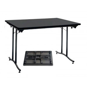 https://www.techni-contact.ovh/ressources/images/produits/merchandising/table-de-collectivite-pliante-et-empilable-7975552-1.jpg - Dimensions plateau : 1200 x 800 mm  - Hauteur : 750 mm - Bois mélaminé finition Anthracite - Pliante et empilable