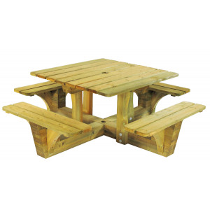 https://www.techni-contact.ovh/ressources/images/produits/merchandising/table-de-pique-nique-a-poser-291166-1.jpg - Longueur plateau : 1260 mm - Assise : 450 mm - Bois autoclave - À poser