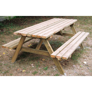 https://www.techni-contact.ovh/ressources/images/produits/merchandising/table-de-pique-nique-forestiere-en-bois-11921521-1.jpg - Longueur: 2000 mm - Pin traité - A sceller ou à poser