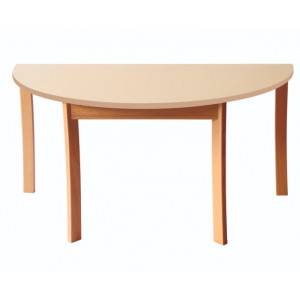 https://www.techni-contact.ovh/ressources/images/produits/merchandising/table-demi-ronde-pour-ecole-maternelle-91271571-1.jpg - Longueur : 1200 mm - Taille : T1 à T6 - plateau mélaminé - Structure hêtre massif