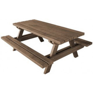 https://www.techni-contact.ovh/ressources/images/produits/merchandising/table-pique-nique-a-assise-renforcee-12276101-1.jpg - Longueur : 160 ou 180 cm - Hauteur table : 100 cm - A sceller 